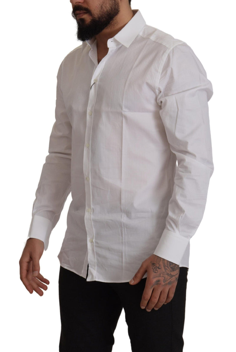 Elegant White Cotton Dress Shirt Dolce & Gabbana