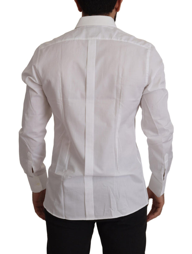 Elegant White Cotton Dress Shirt Dolce & Gabbana