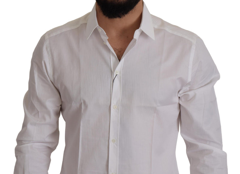 Elegant White Cotton Dress Shirt Dolce & Gabbana