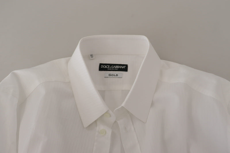 Elegant White Cotton Dress Shirt Dolce & Gabbana