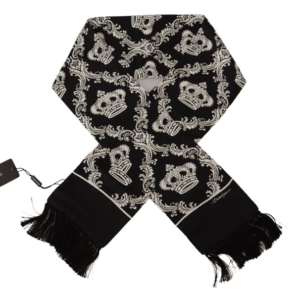 Regal Crown Silk Men's Scarf Dolce & Gabbana