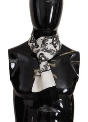 Royal Crown Printed Silk Men's Scarf Dolce & Gabbana