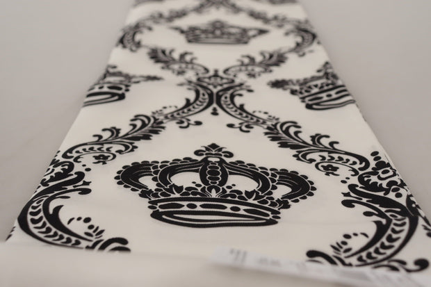 Royal Crown Printed Silk Men's Scarf Dolce & Gabbana