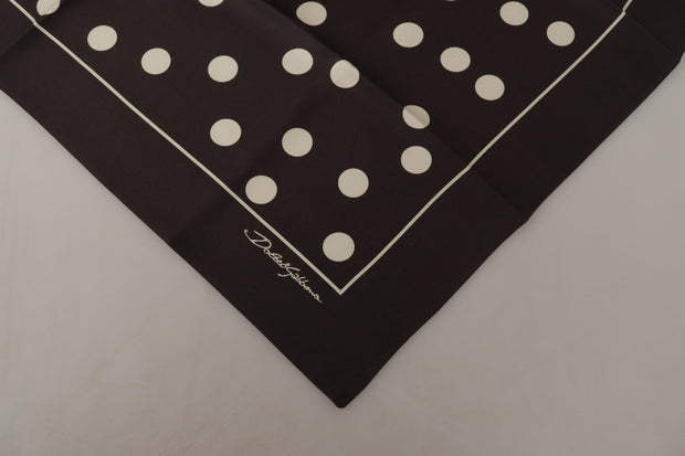 Elegant Silk Polka Dot Men's Scarf Dolce & Gabbana