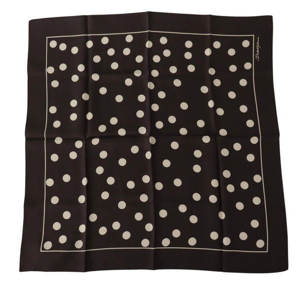 Elegant Silk Polka Dot Men's Scarf Dolce & Gabbana