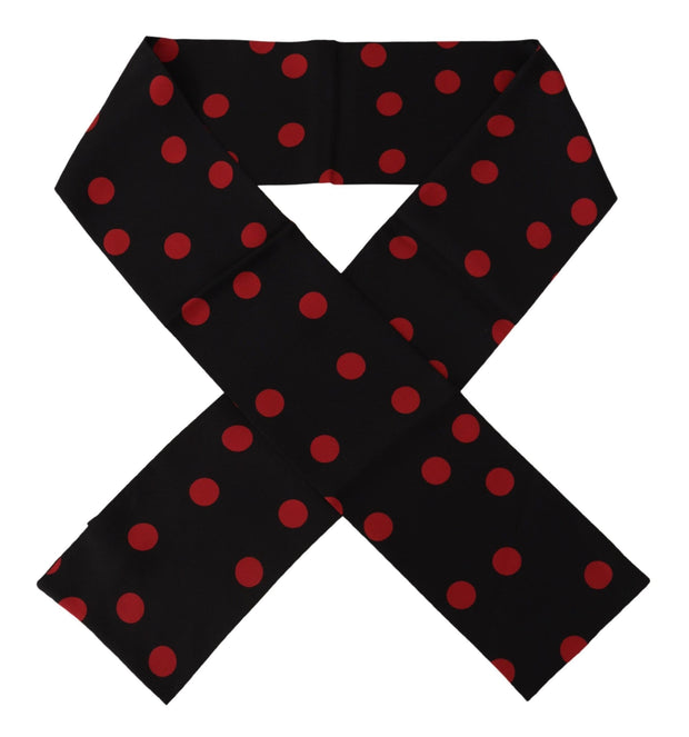 Elegant Silk Polka Dot Men's Scarf Dolce & Gabbana