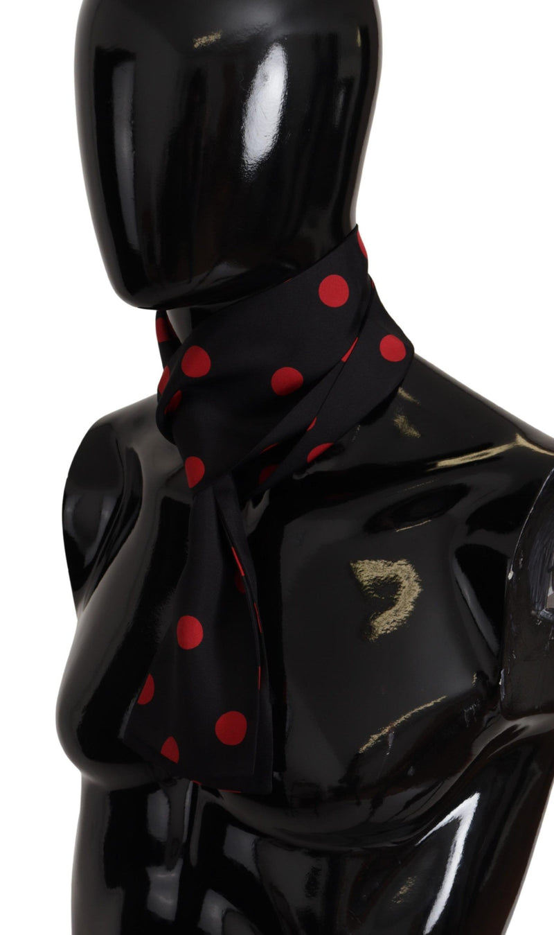 Elegant Silk Polka Dot Men's Scarf Dolce & Gabbana