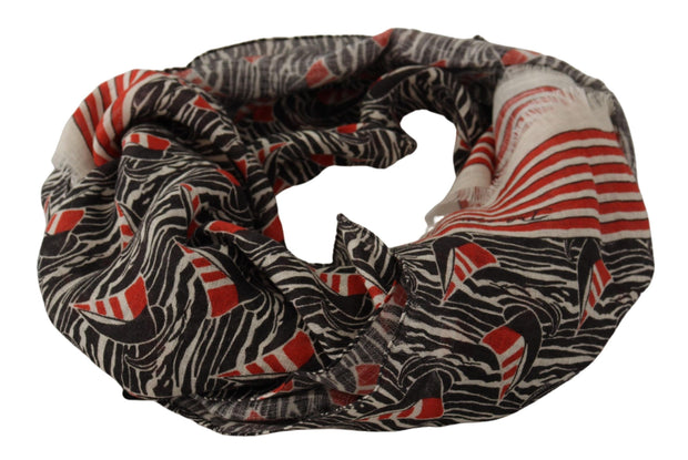 Elegant Striped Linen Men's Scarf Dolce & Gabbana