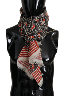 Elegant Striped Linen Men's Scarf Dolce & Gabbana