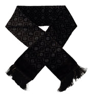 Luxurious Brown Silk-Blend Men's Scarf Dolce & Gabbana