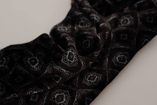 Luxurious Brown Silk-Blend Men's Scarf Dolce & Gabbana