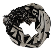 Elegant Monochrome Wool-Cashmere Men's Scarf Dolce & Gabbana