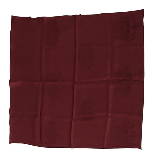 Elegant Red Silk Square Scarf Wrap Dolce & Gabbana