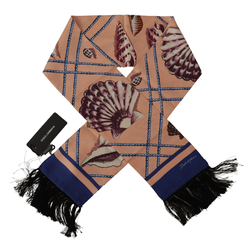 Elegant Silk Men's Scarf Wrap - Multicolor Luxury Accessory Dolce & Gabbana