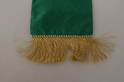 Elegant Green Silk Blend Men's Scarf Dolce & Gabbana