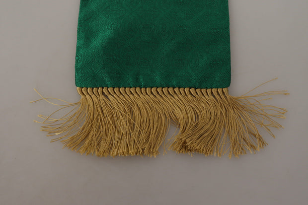 Elegant Green Silk Blend Men's Scarf Dolce & Gabbana