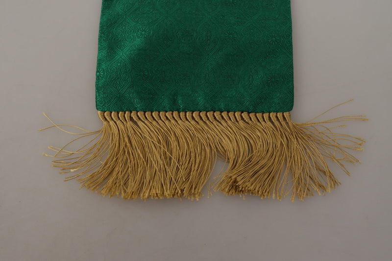 Elegant Green Silk Blend Men's Scarf Dolce & Gabbana