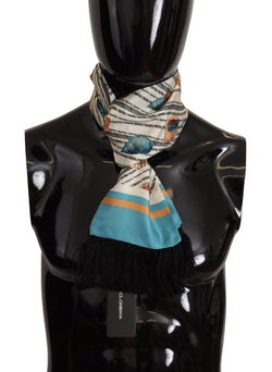 Multicolor Silk Seashell Printed Scarf Dolce & Gabbana