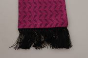 Elegant Magenta Silk Men's Scarf Wrap Dolce & Gabbana