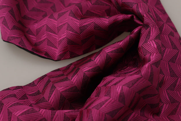 Elegant Magenta Silk Men's Scarf Wrap Dolce & Gabbana