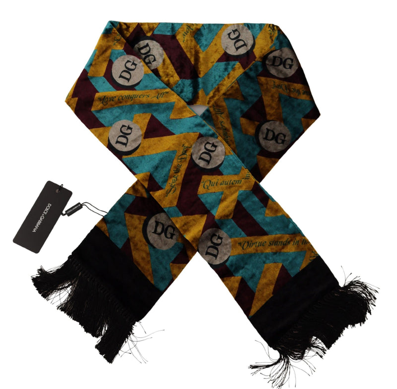 Elegant Multicolor Silk Blend Men's Scarf Dolce & Gabbana