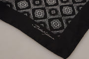 Elegant Geometric Silk Square Scarf Dolce & Gabbana