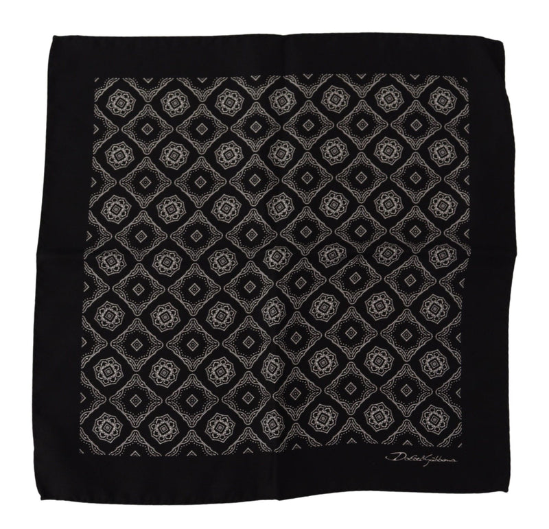 Elegant Geometric Silk Square Scarf Dolce & Gabbana