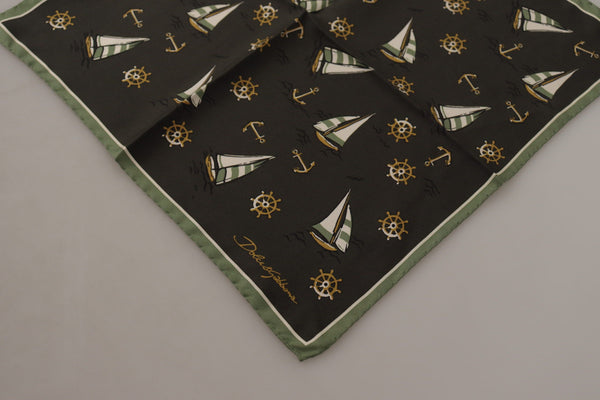 Elegant Multicolor Silk Men's Square Scarf Dolce & Gabbana