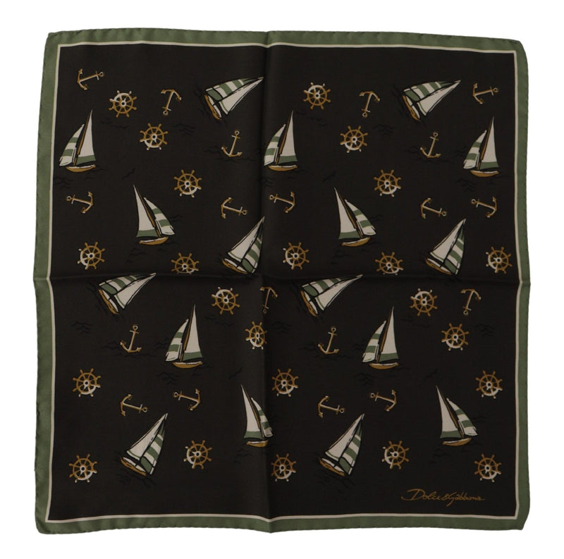 Elegant Multicolor Silk Men's Square Scarf Dolce & Gabbana