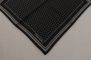 Elegant Black Silk Polka Dot Men's Scarf Dolce & Gabbana