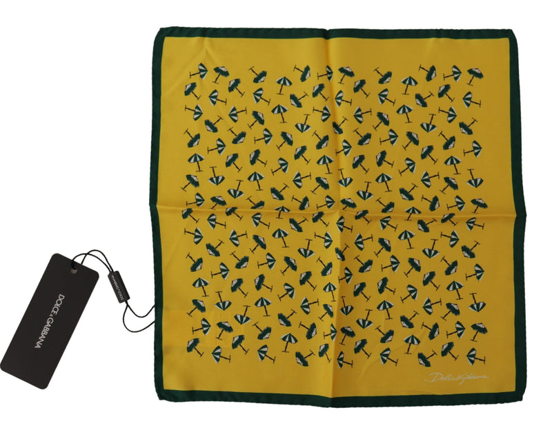 Elegant Silk Men's Square Scarf Wrap Dolce & Gabbana