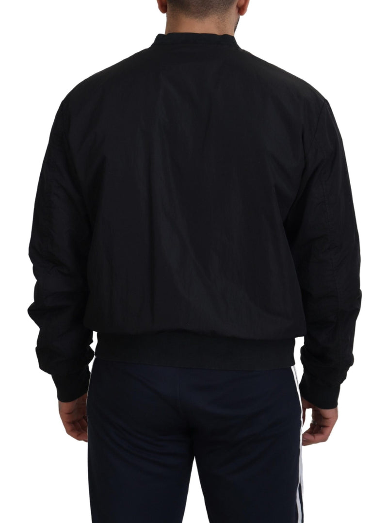 Elegant Black Bomber Jacket Dolce & Gabbana