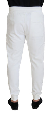 Elegant White Cotton Sweatpants Dolce & Gabbana