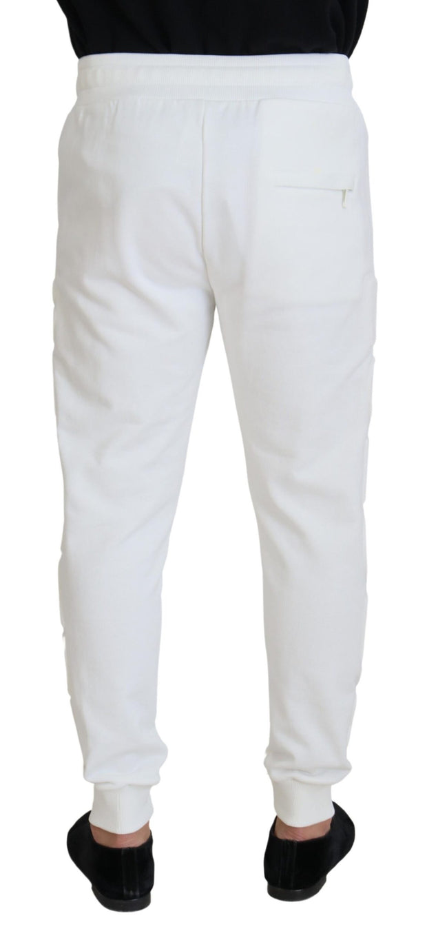 Elegant White Cotton Sweatpants Dolce & Gabbana