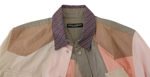 Elegant Multicolor Slim Fit Casual Shirt Dolce & Gabbana