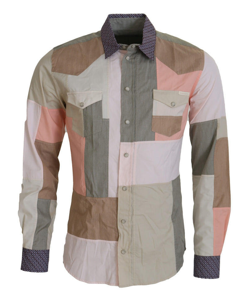 Elegant Multicolor Slim Fit Casual Shirt Dolce & Gabbana