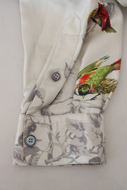 Elegant Silk Bird Print Casual Shirt Dolce & Gabbana