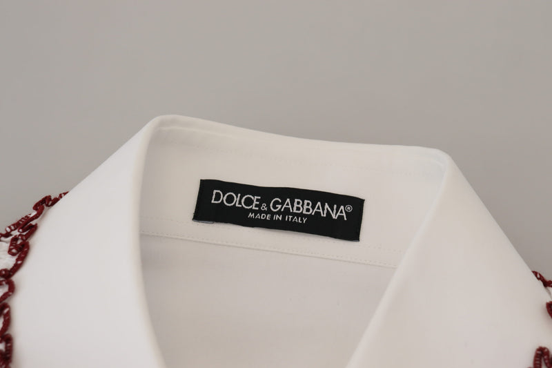 Elegant White Cotton Polo Top Dolce & Gabbana