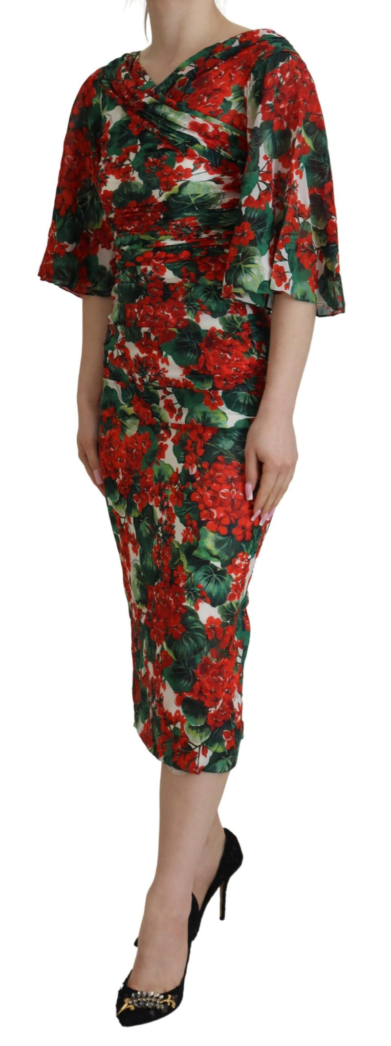 Enchanting Floral Print Sheath Dress Dolce & Gabbana