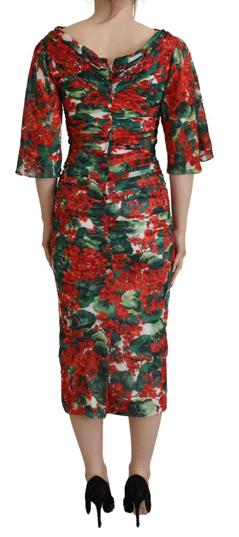 Enchanting Floral Print Sheath Dress Dolce & Gabbana