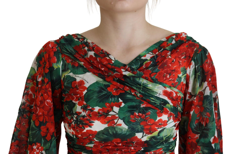 Enchanting Floral Print Sheath Dress Dolce & Gabbana