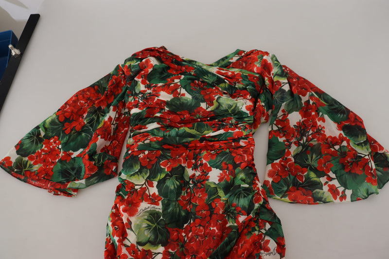 Enchanting Floral Print Sheath Dress Dolce & Gabbana