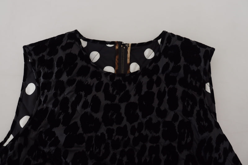 Elegant Leopard Pattern Mini Shift Dress Dolce & Gabbana