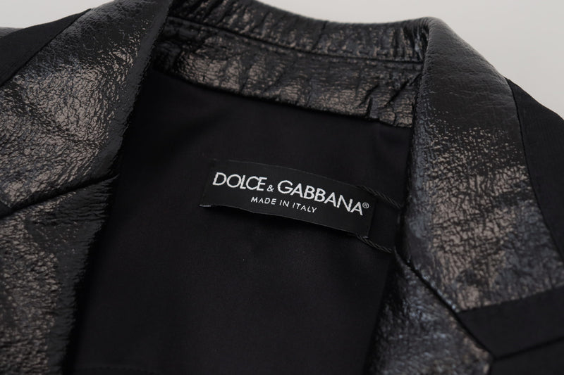 Elegant Cropped Black Designer Jacket Dolce & Gabbana