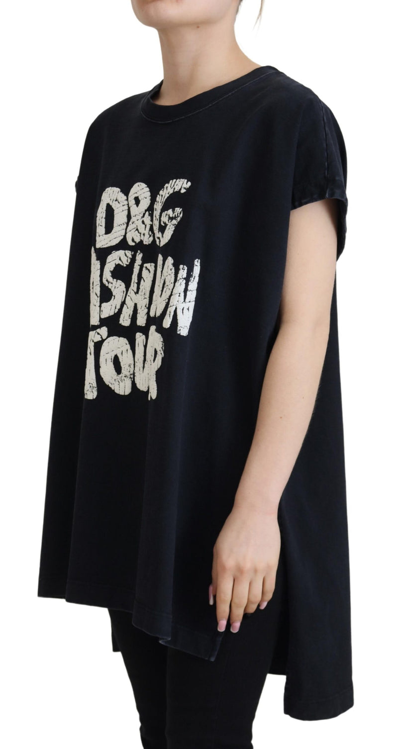 Elegant Cotton Round Neck Tee with Print Dolce & Gabbana