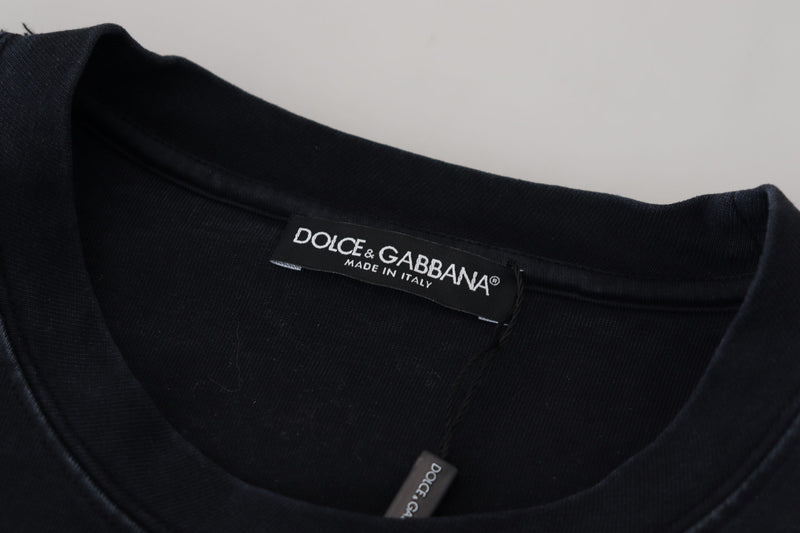 Elegant Cotton Round Neck Tee with Print Dolce & Gabbana