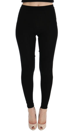 Elegant Black Cashmere Pants Dolce & Gabbana