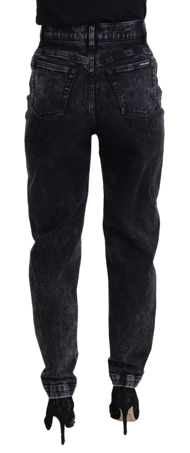 Elegant Black Denim Pants Dolce & Gabbana