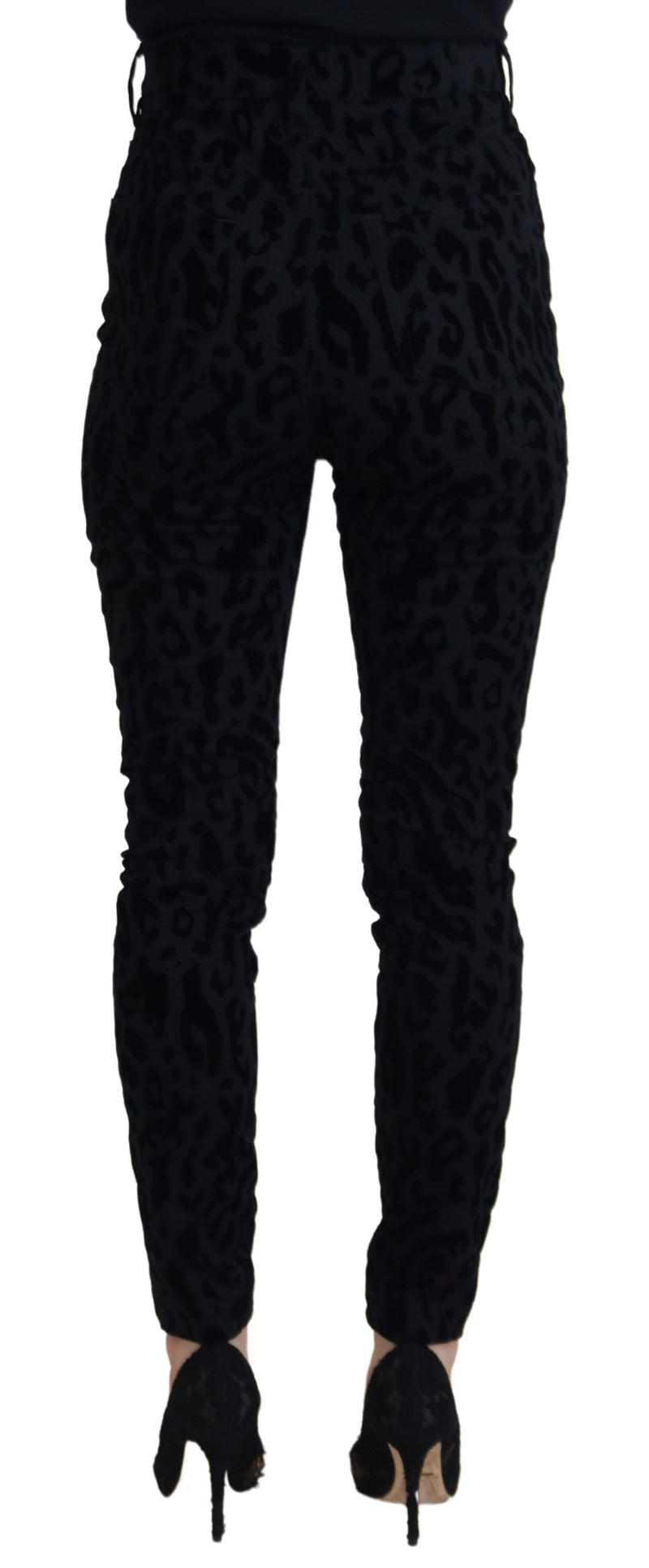 Chic Leopard Print Denim Elegance Dolce & Gabbana