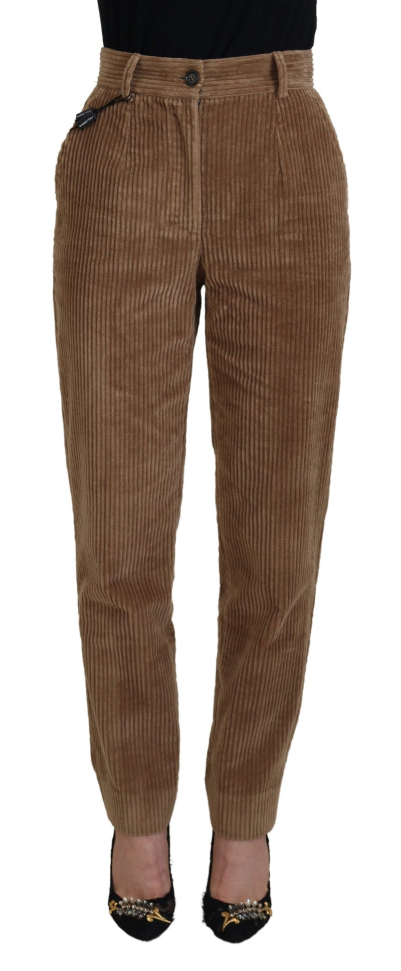 Elegant Brown Corduroy Pants for Sophisticated Style Dolce & Gabbana